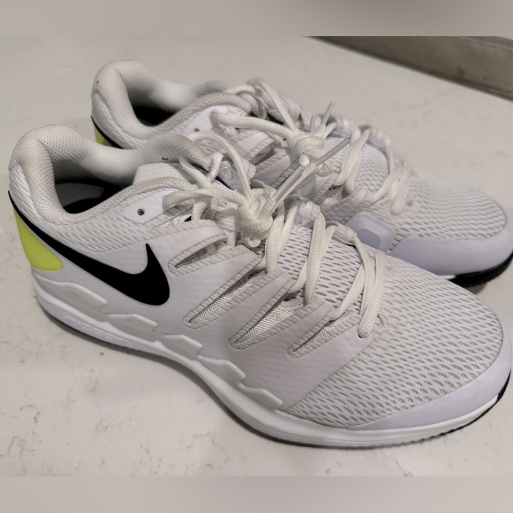 Nike Air Zoom Vapor X HC White Black Volt Mens Tennis Shoes